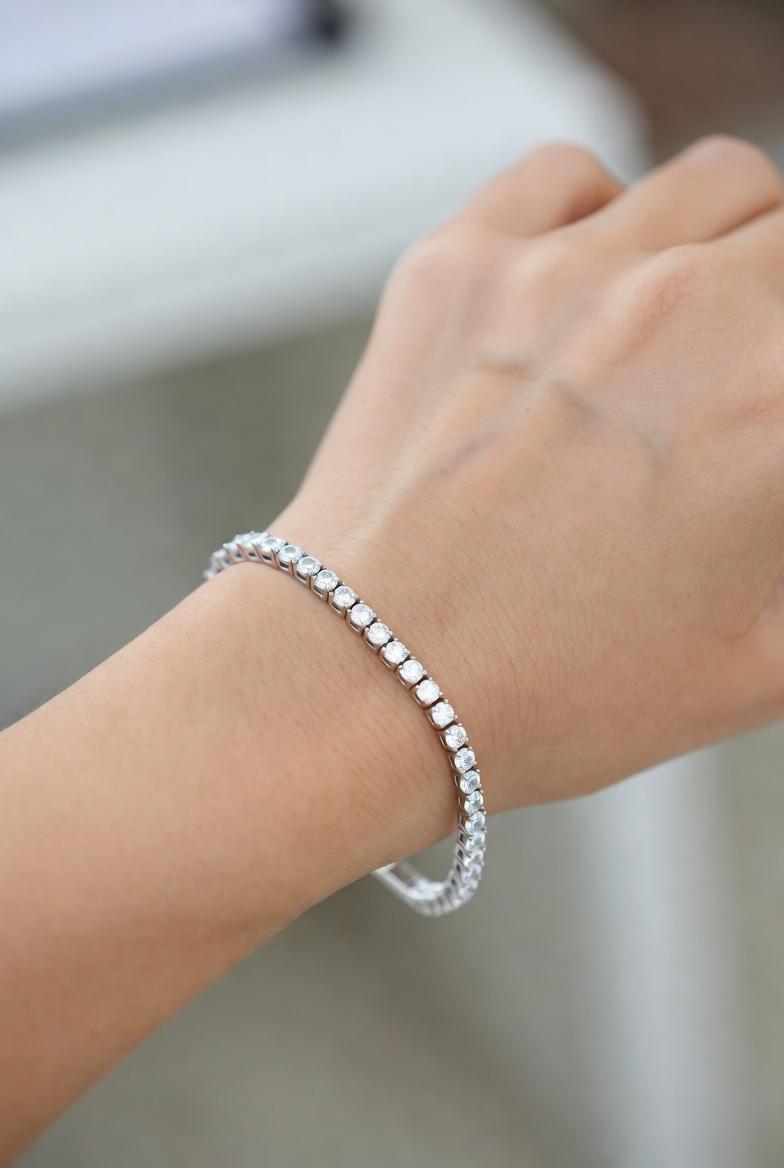 14KW American Modern Tennis Diamond bracelet -10.05cts