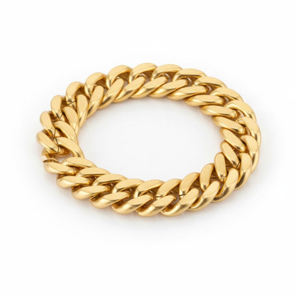 UnoAErre Gold Link Bracelet Italy, Circa 1970