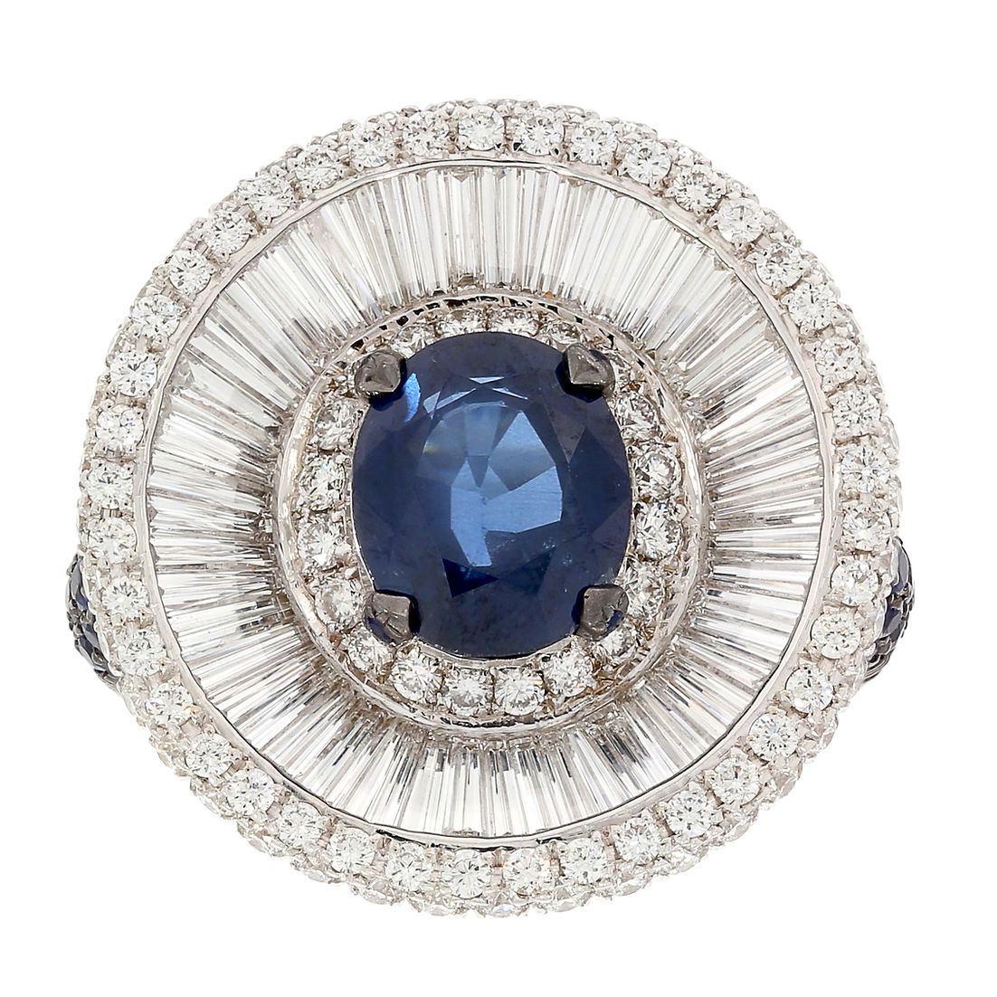 Celestial Geometry: A Sapphire and Diamond Ring by JANA