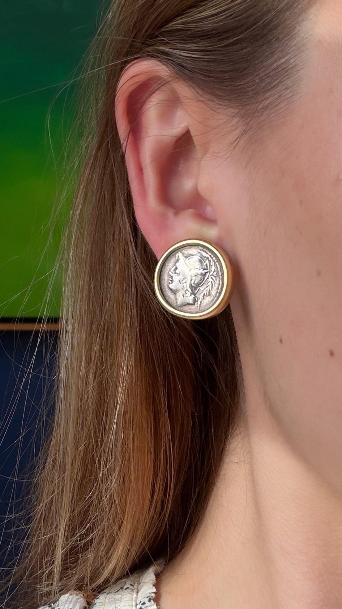 Bulgari Monete Ancient Roman Coin Earrings
