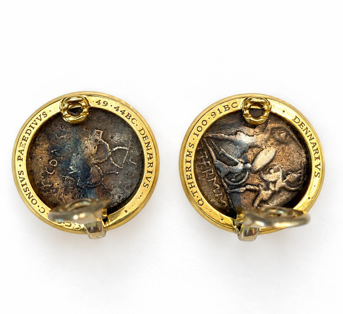 Bulgari Monete Ancient Roman Coin Earrings