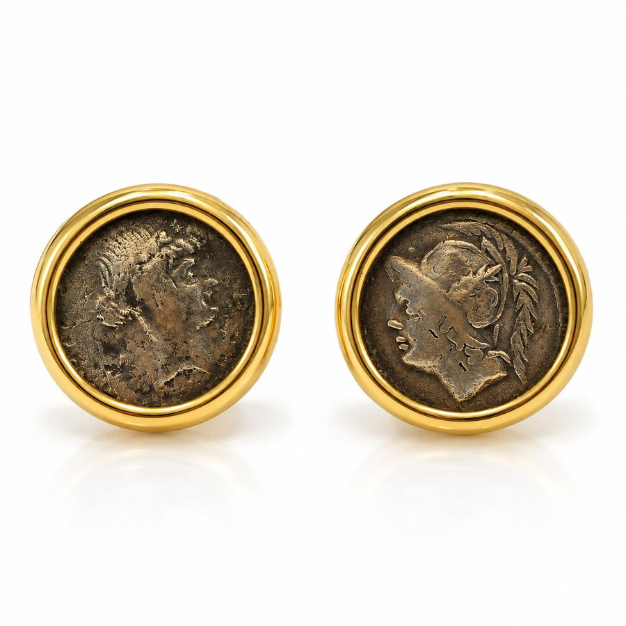 Bulgari Monete Ancient Roman Coin Earrings
