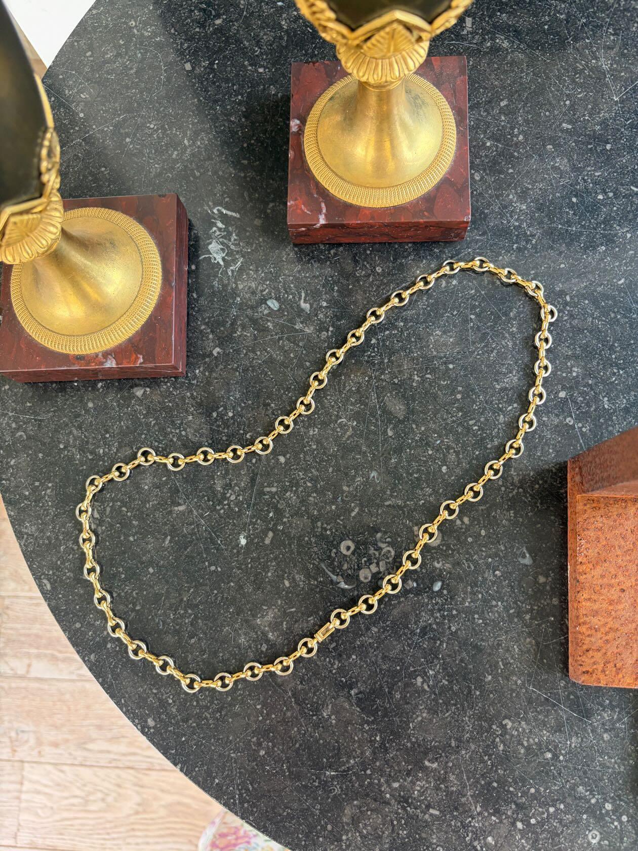 18K Gold Cartier Junior Classic Chain Necklace