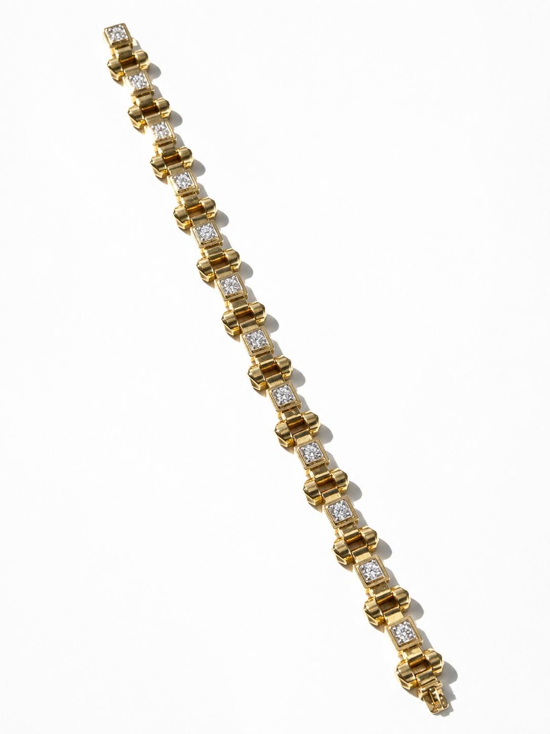 Cartier 1950s Gold and Diamond Bracelet