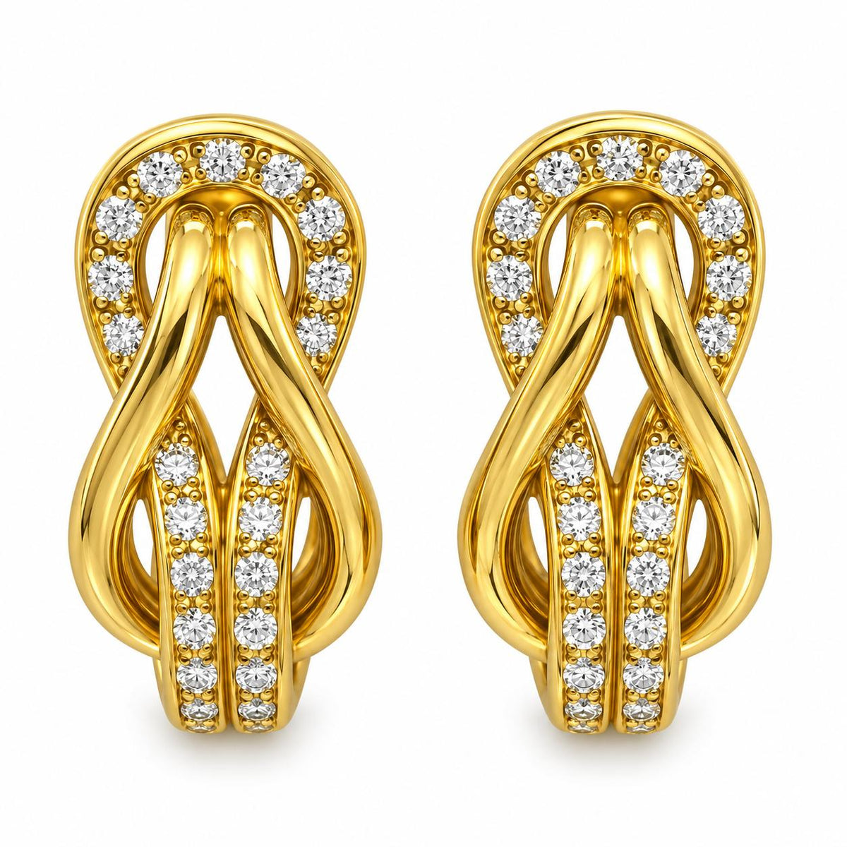 Cartier Diamond Knot Earrings