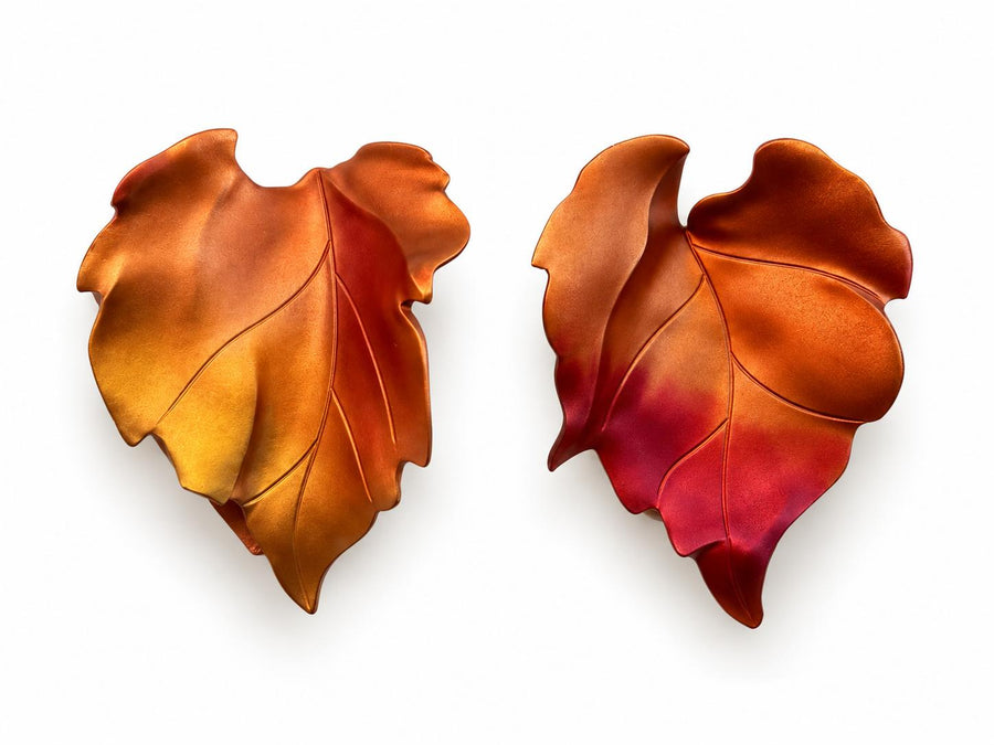 JAR Vine Leaf Earrings in Aluminum, 2010s