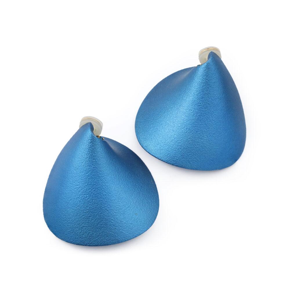 JAR Paris Voiles Blue Aluminum Ear Clips, 2010s