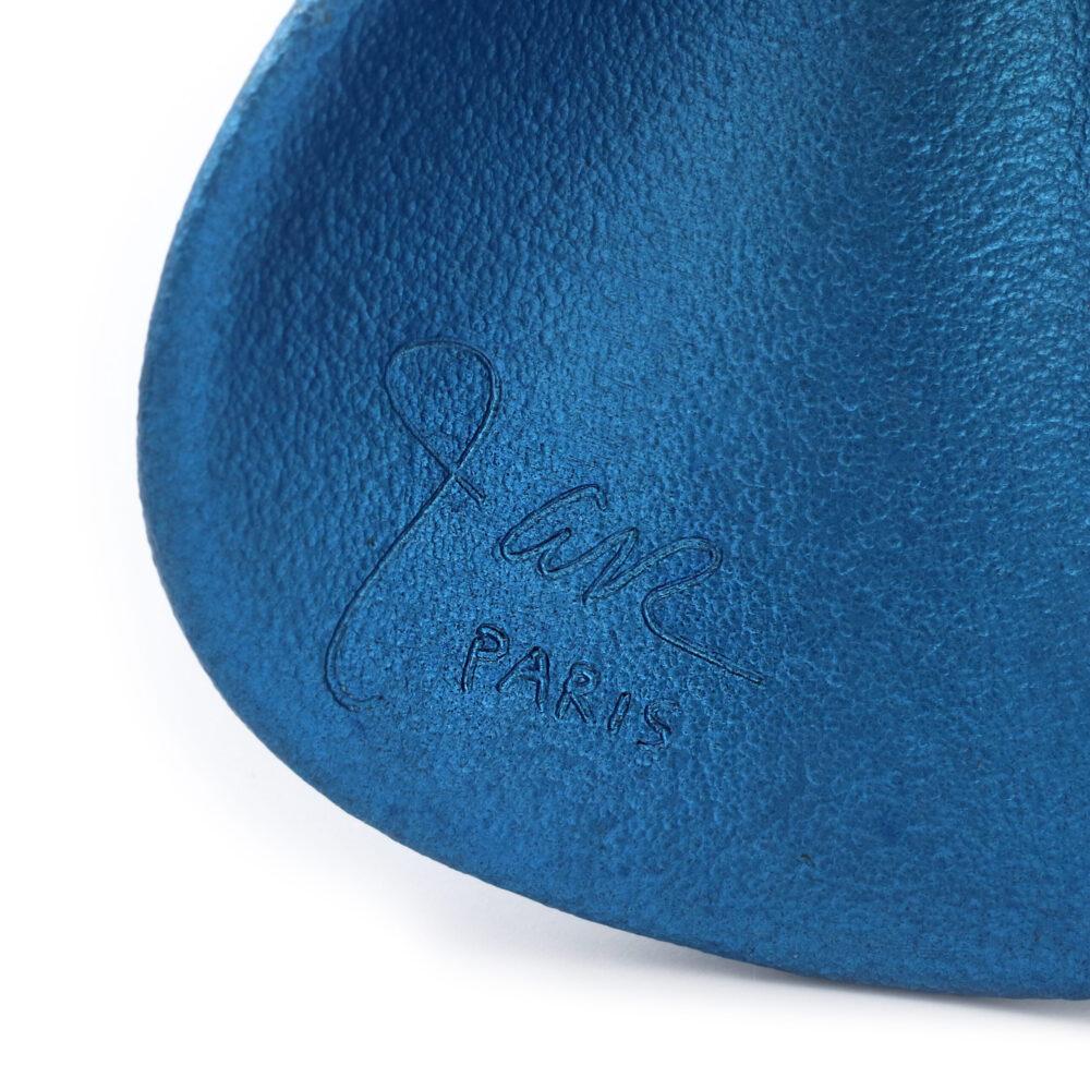 JAR Paris Voiles Blue Aluminum Ear Clips, 2010s, view 4