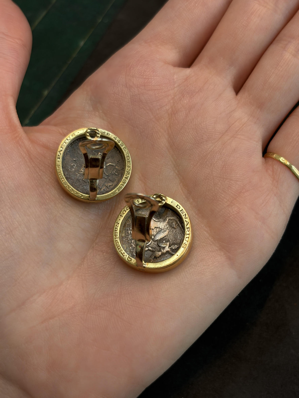 Bulgari Monete Ancient Roman Coin Earrings
