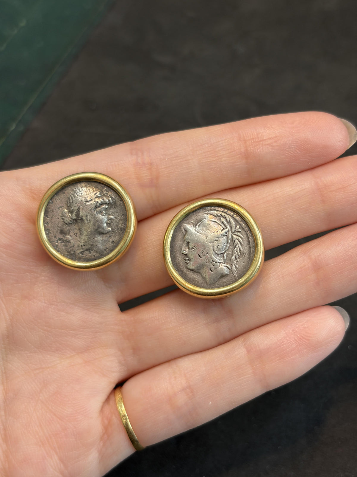 Bulgari Monete Ancient Roman Coin Earrings