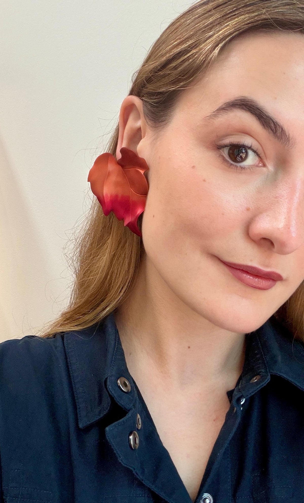 JAR Vine Leaf Earrings in Aluminum, 2010s, view 2