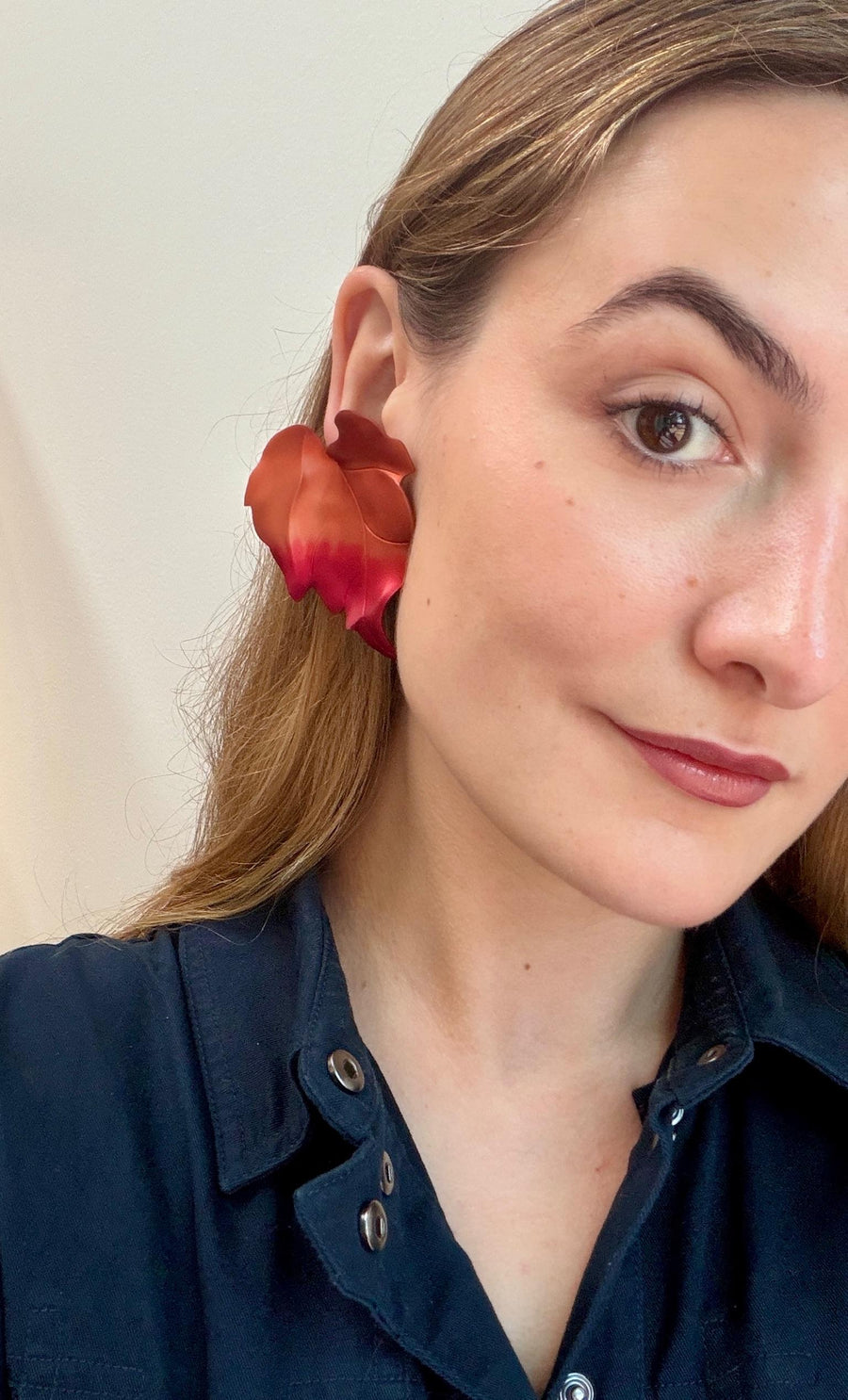 JAR Vine Leaf Earrings in Aluminum, 2010s, second view