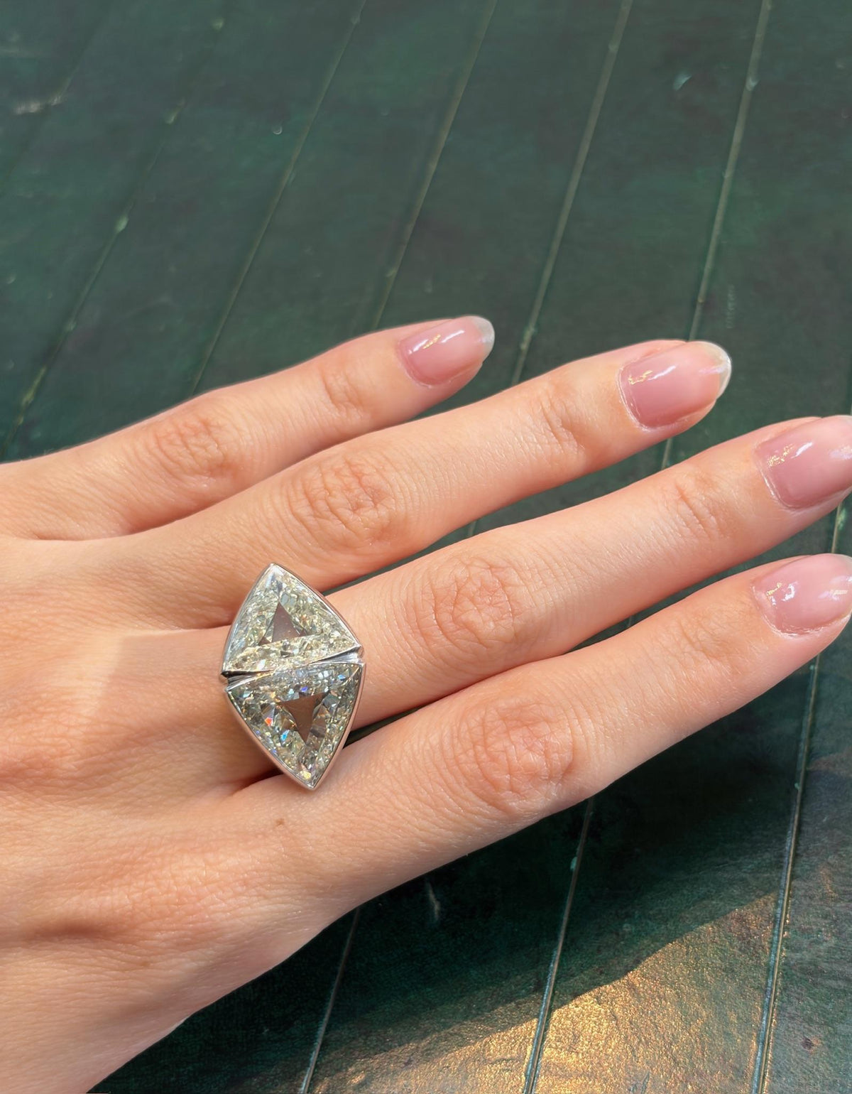 11.50-Carat Diamond Toi et Moi Platinum Ring