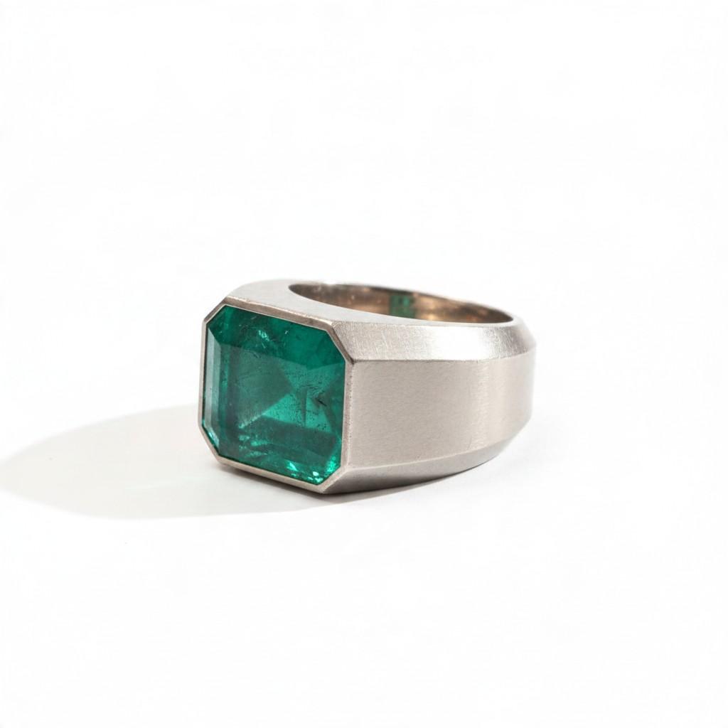 Hemmerle Emerald Ring in 18K Gold, circa 2005, view 3