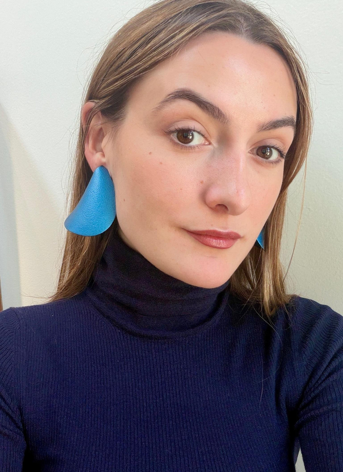JAR Paris Voiles Blue Aluminum Ear Clips, 2010s, view 2