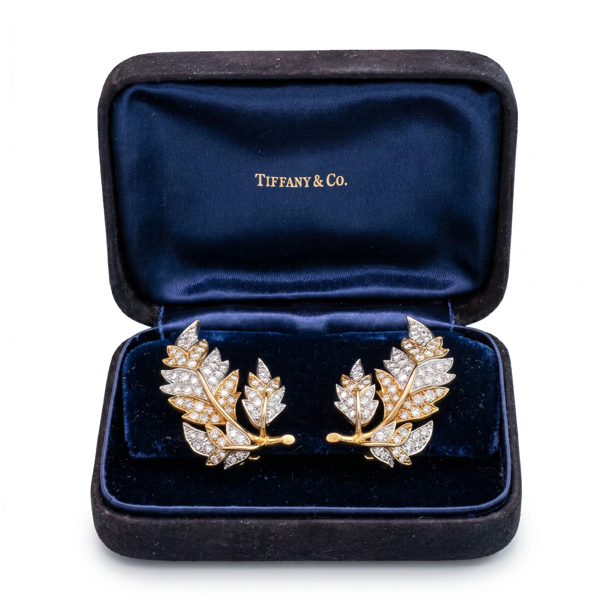 Tiffany & Co. Schlumberger Leaf Earrings
