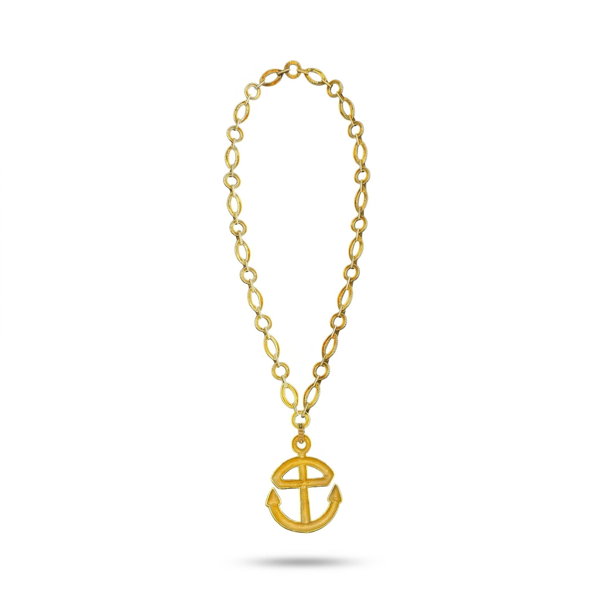 Van Cleef & Arpels Convertible Anchor Sautoir Necklace, 18K Gold, 1970s