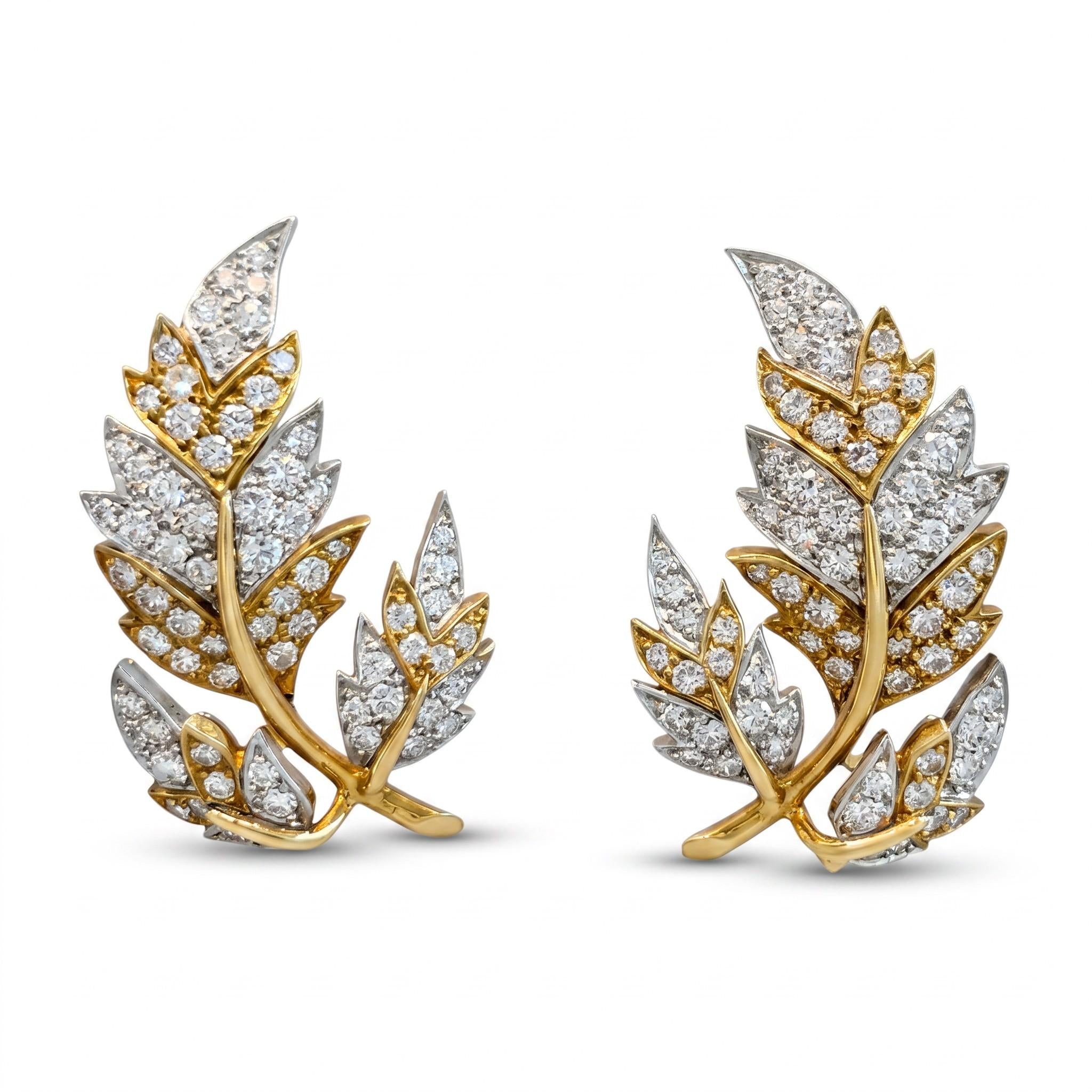 Tiffany & Co. Schlumberger Leaf Earrings
