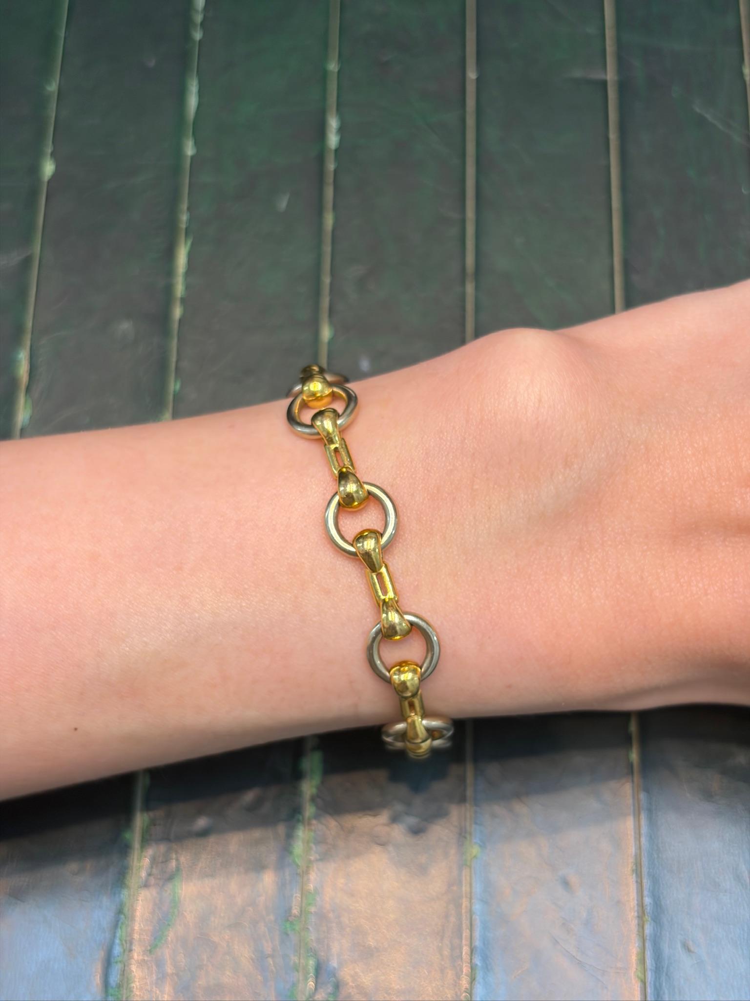 1980s Cartier Paris 18k Two-Tone Gold Link Bracelet