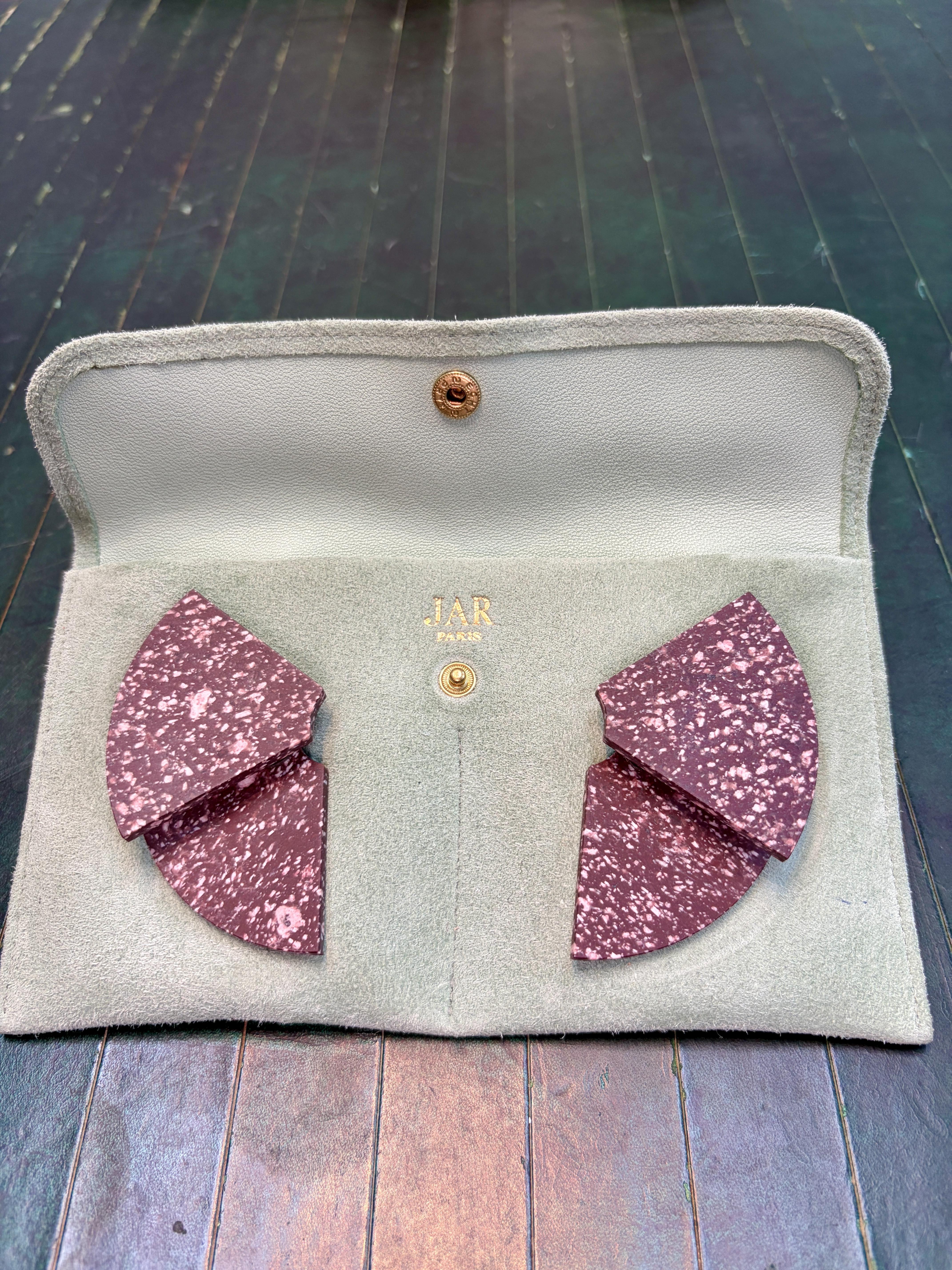 JAR Red Porphyry Fan Earrings