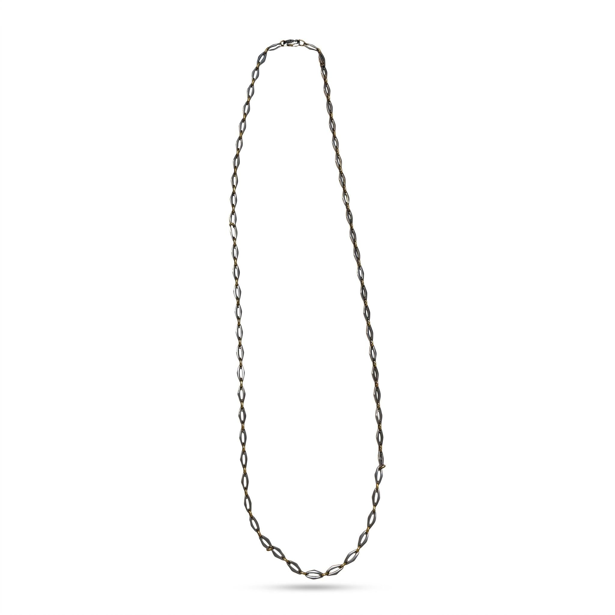 Cartier Steel & 18K Gold Long Link Necklace