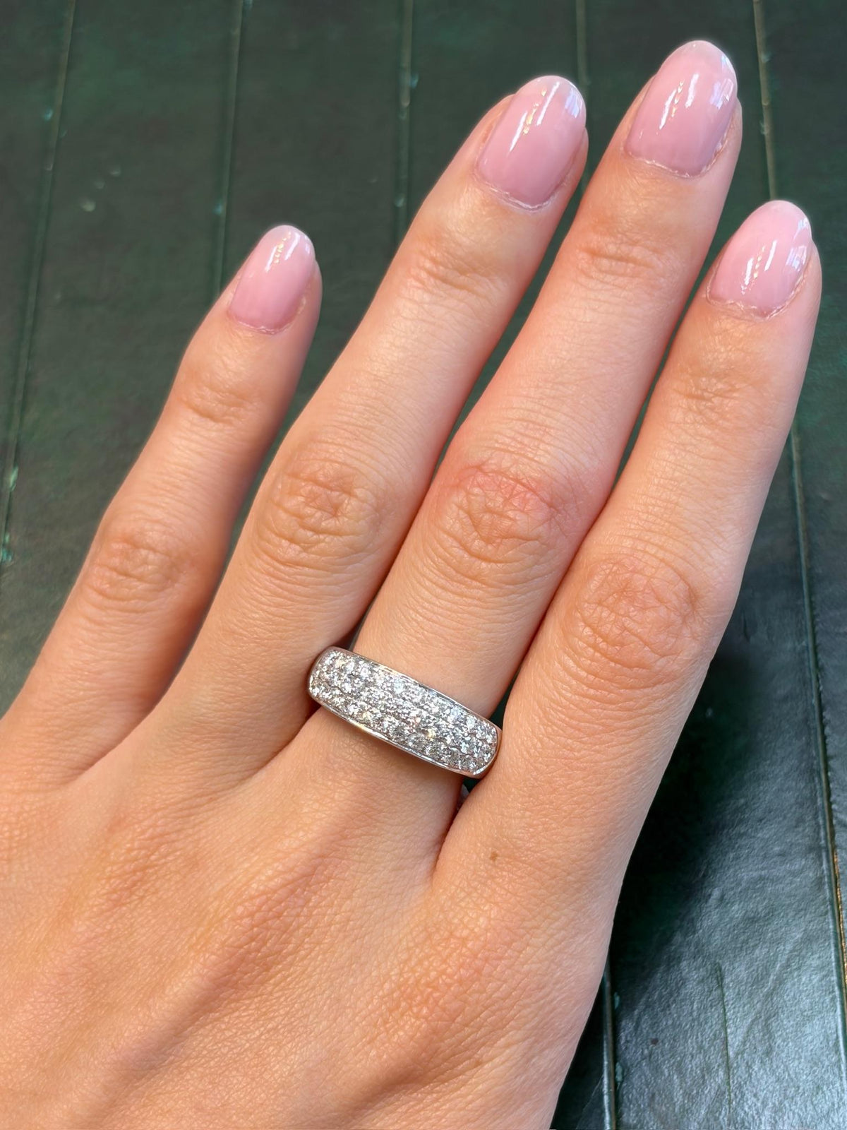 Van Cleef & Arpels Diamond Band in 18K White Gold, 1990s, view 2