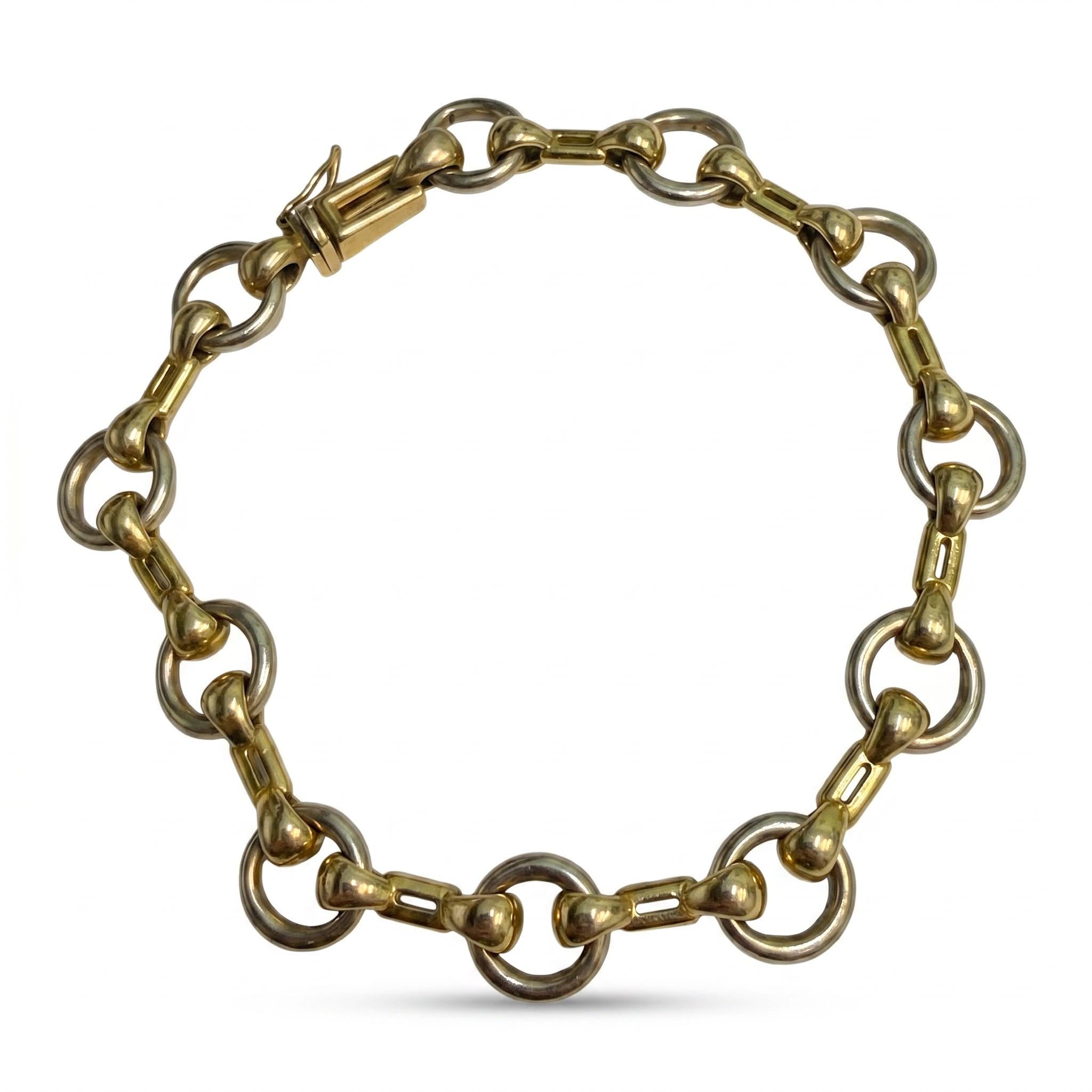 1980s Cartier Paris 18k Two-Tone Gold Link Bracelet