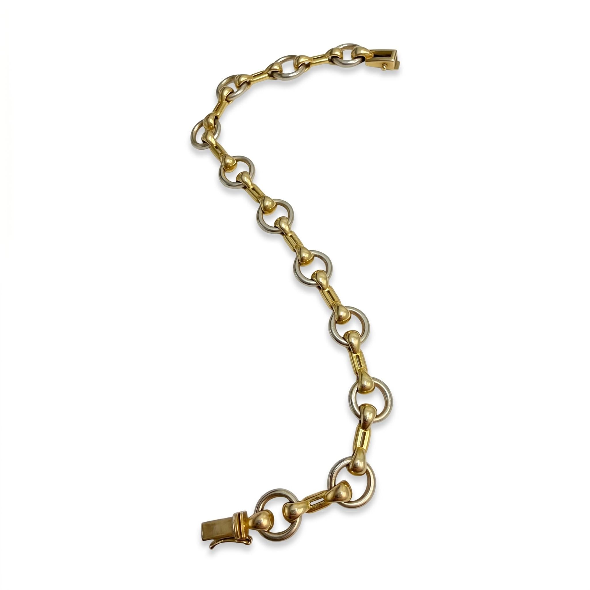1980s Cartier Paris 18k Two-Tone Gold Link Bracelet