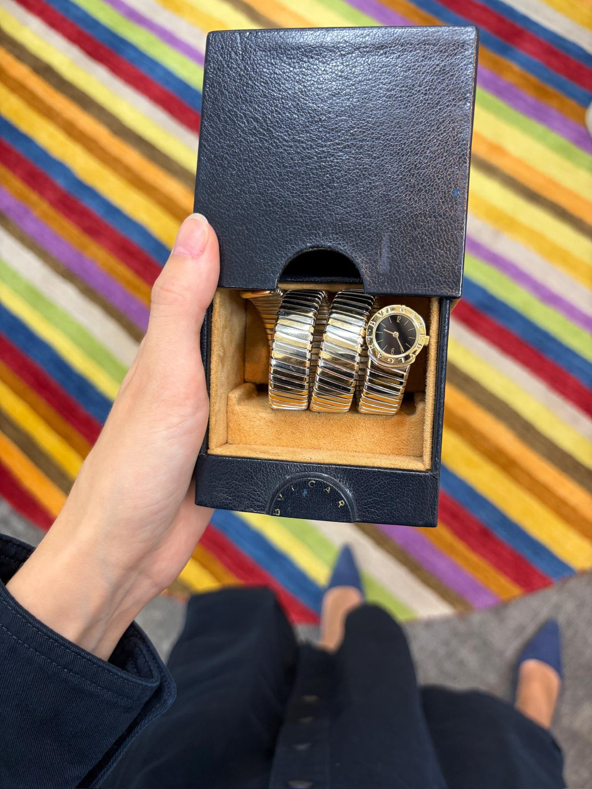Bulgari Tubogas Wrap Watch in 18K Yellow and White Gold, 1980s, view 6