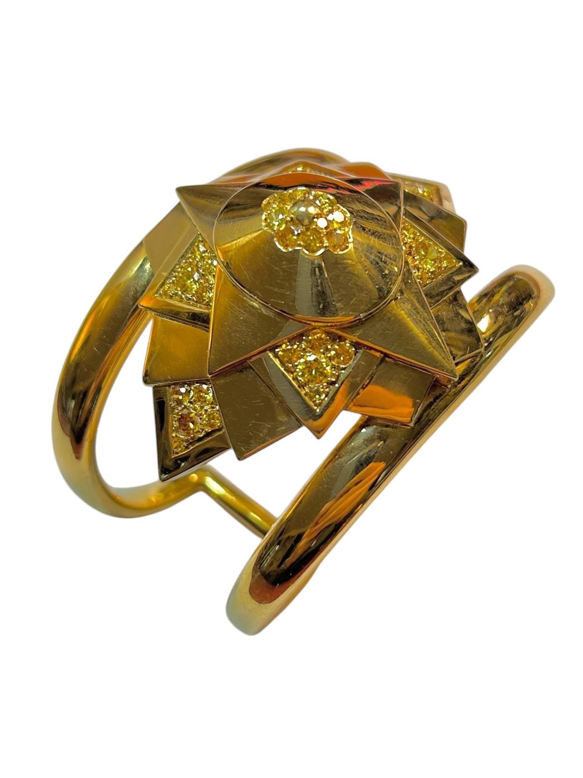 Suzane Bellperon 18K Yellow Gold and Yellow Diamonds set