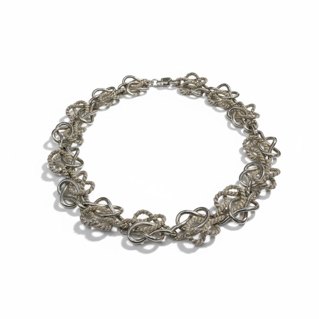 Hermès 1960s Silver Nautical Link Necklace