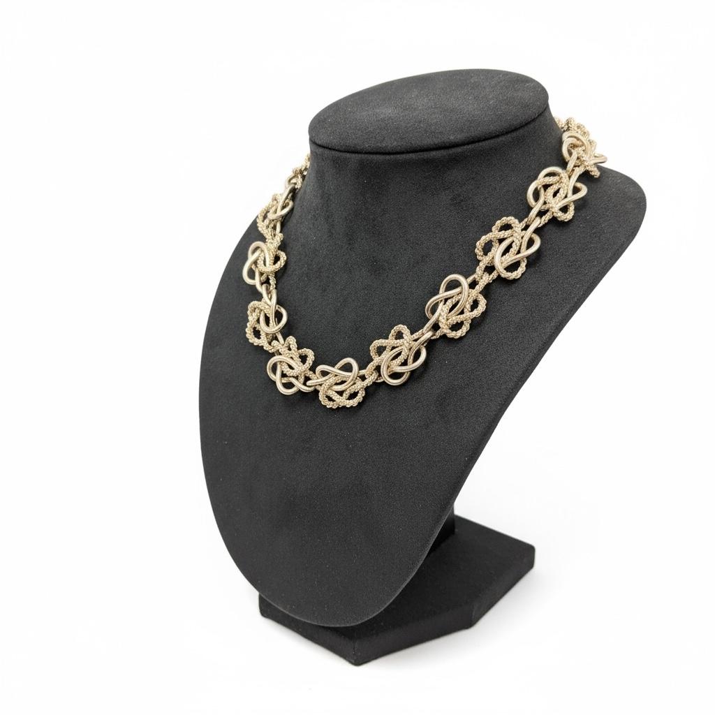 Hermès 1960s Silver Nautical Link Necklace