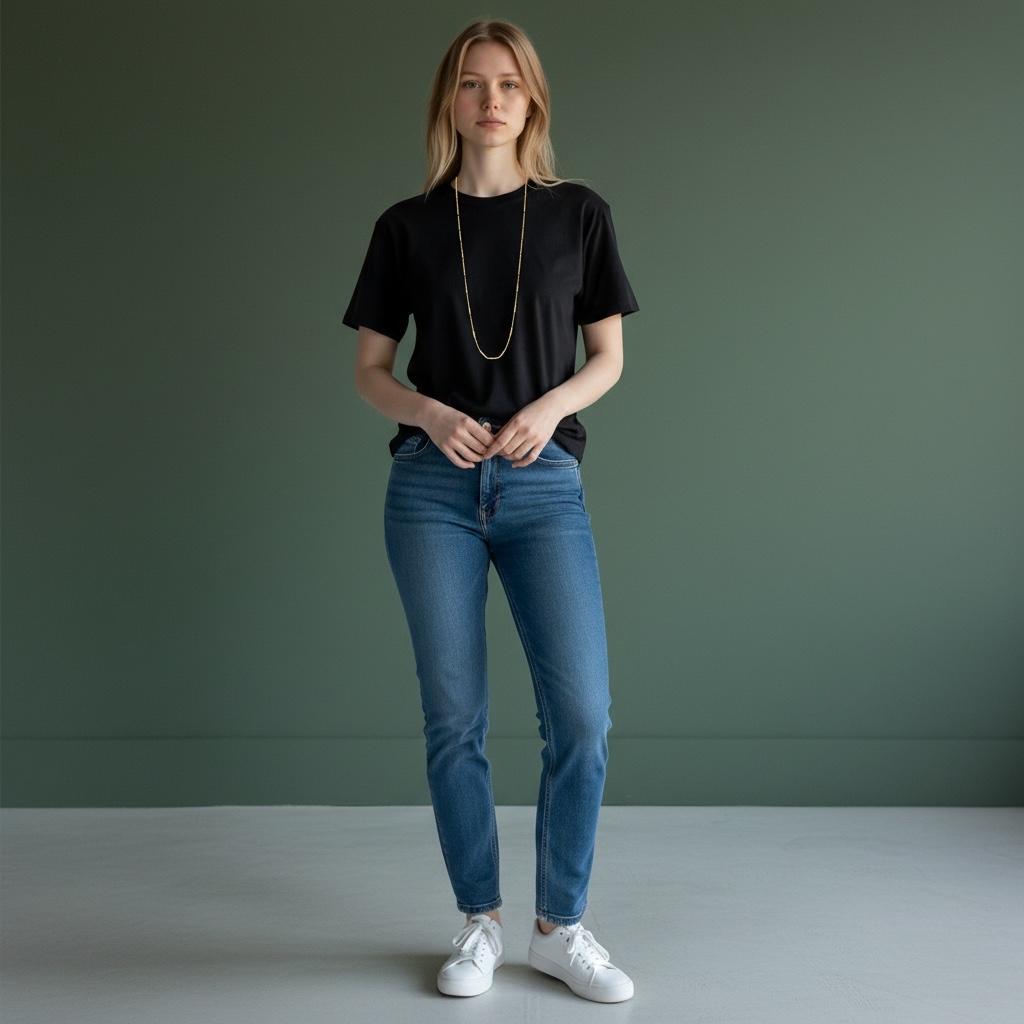 18k Yellow Gold   1970s Chain Gold Necklace