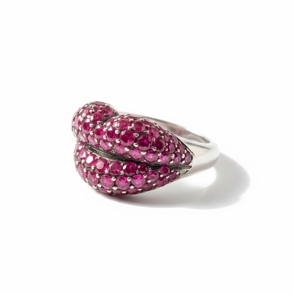 Hotlips Ruby Pavé Ring by Solange Azagury-Partridge
