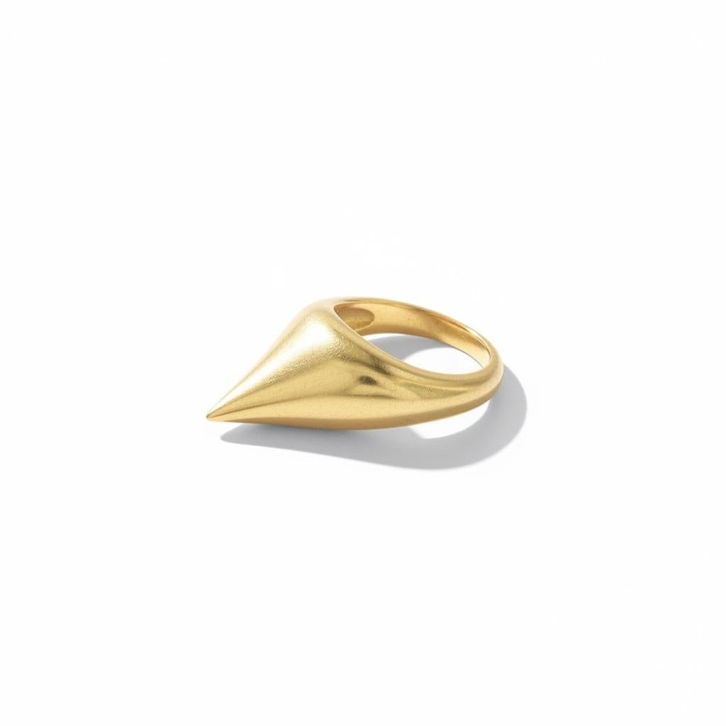 Falko Marx Forged Gold Cone Ring, Germany, 1975