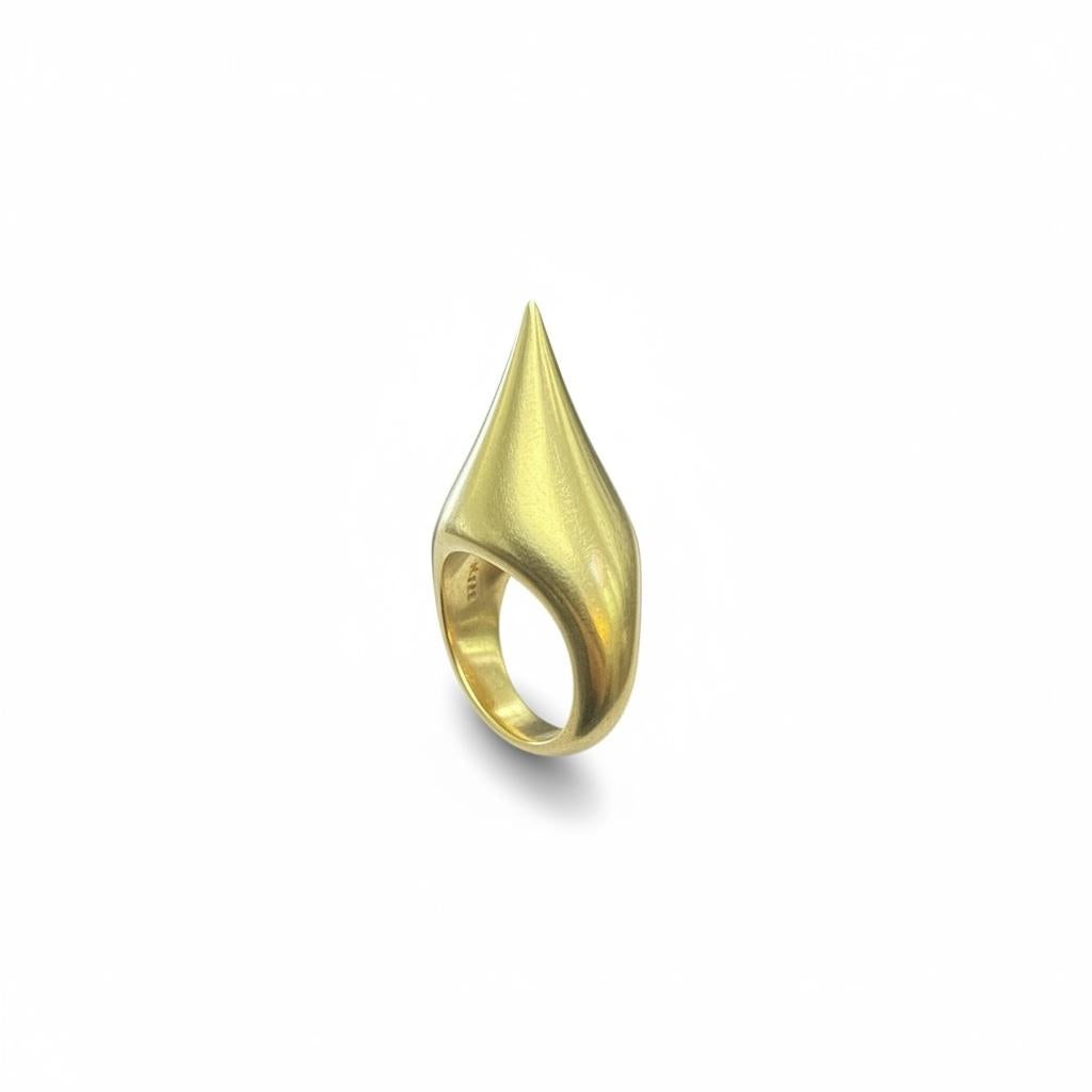 Falko Marx Forged Gold Cone Ring, Germany, 1975, view 4