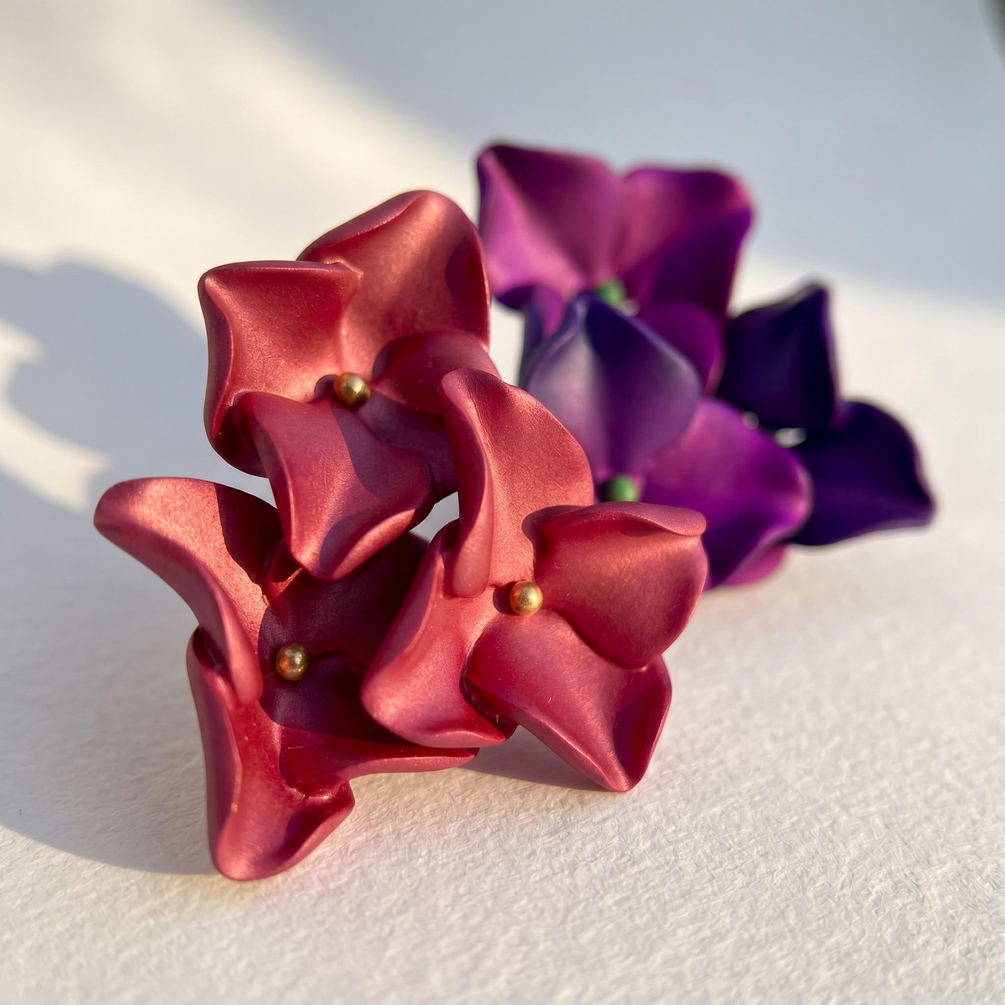 JAR Bicolor Aluminum Hydrangea Earrings