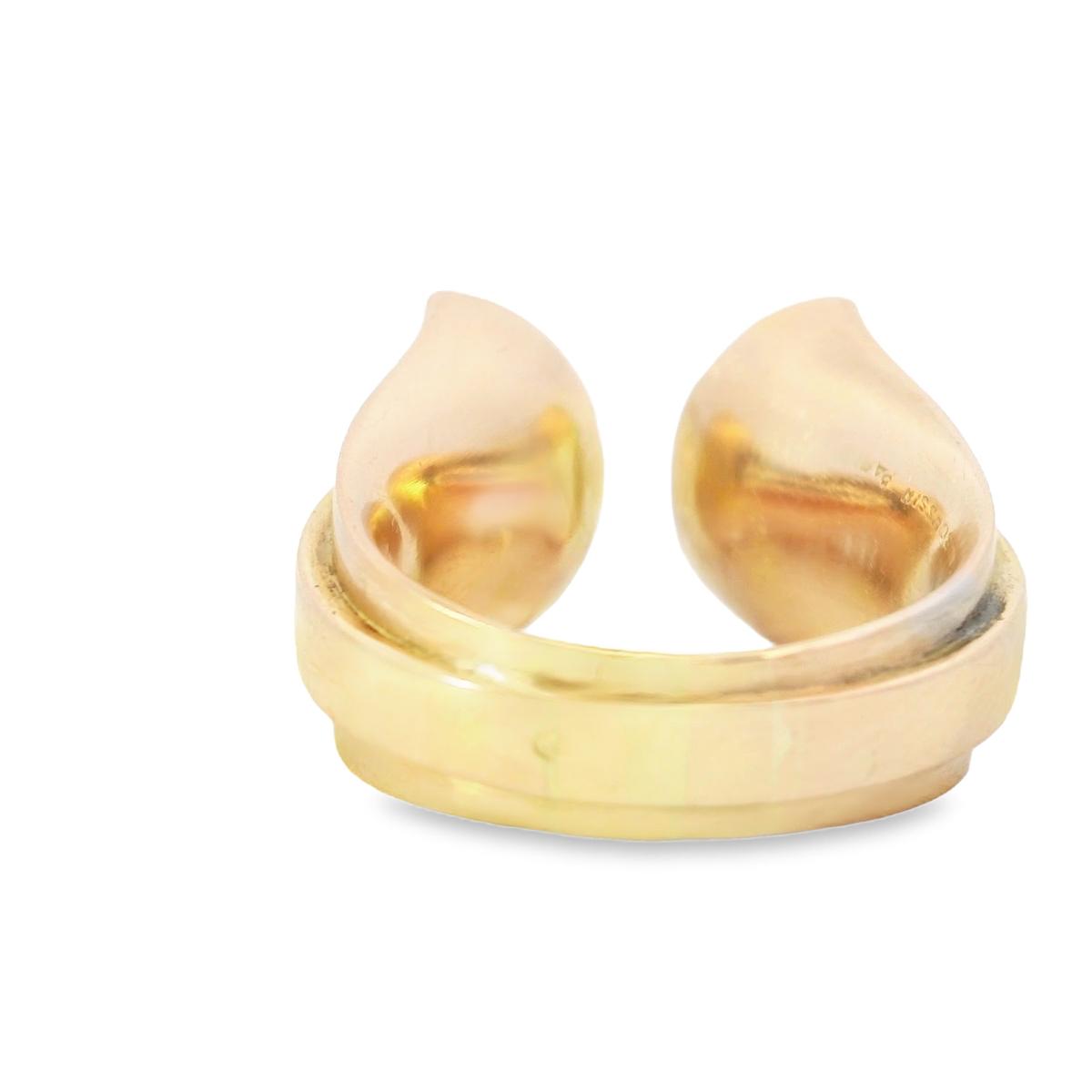 18k Yellow Gold  Mauboussin 1950s Sapphire Gold Ring  - 15.53GRAM -S1.20cts