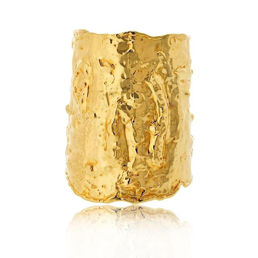 Vintage Van Cleef & Arpels “Manchette” Hammered Gold Cuff Bracelet