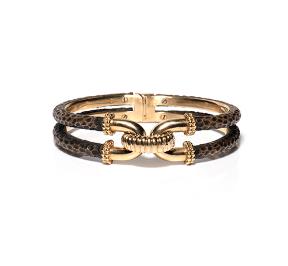 18k yellow gold and bronze, signed Boucheron bracelet