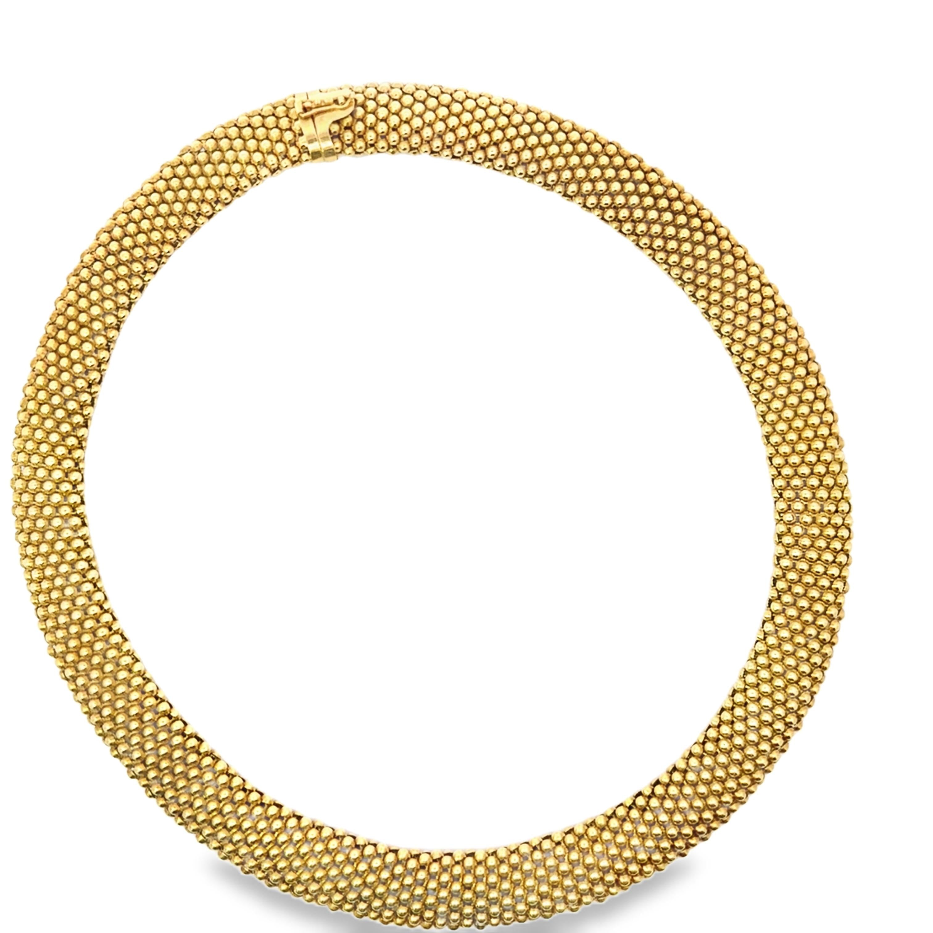 18k Yellow Gold  Cartier 1960s Textured Gold Necklace Serial No. 53371 - 63.40GR