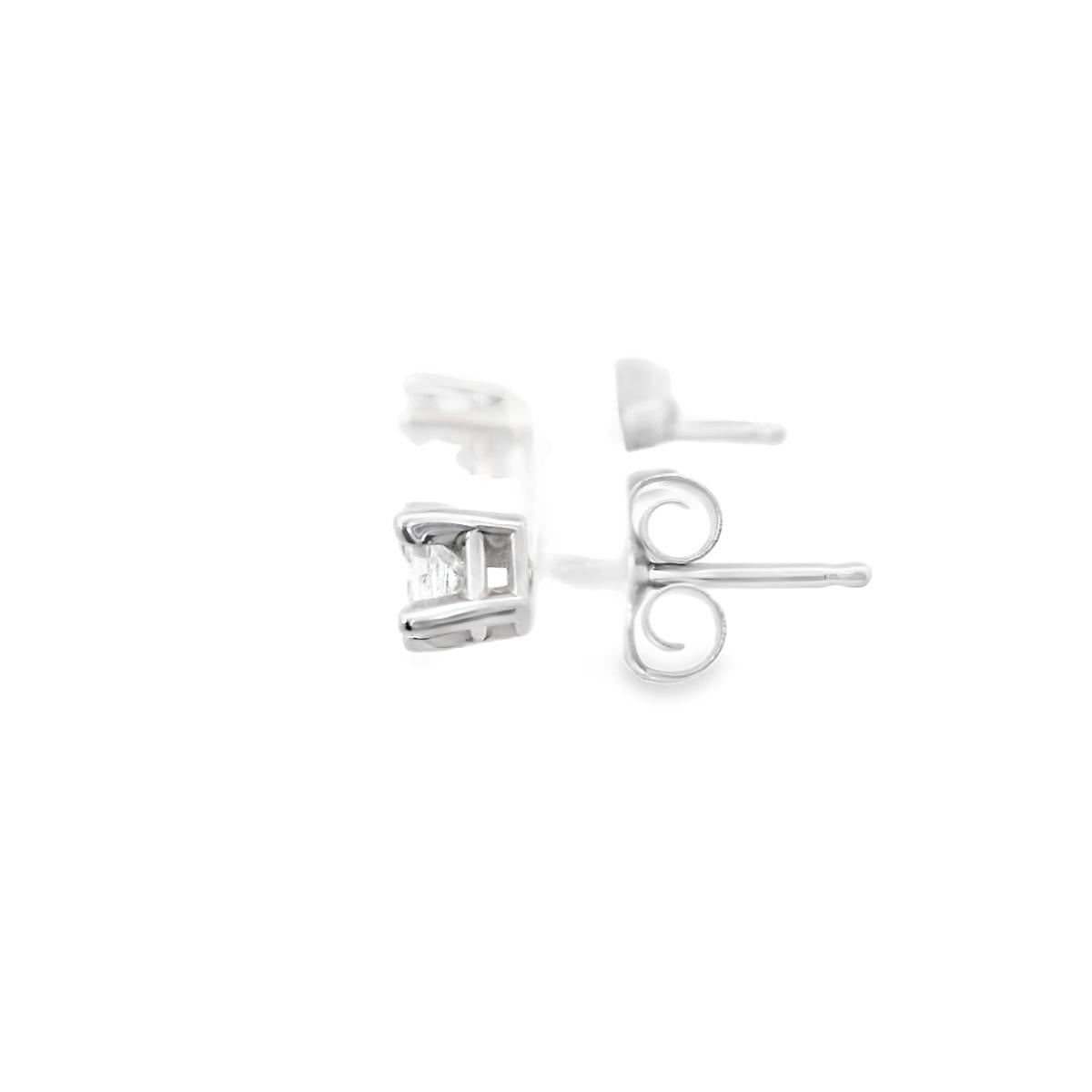 Diamond Stud Earrings in 14K Yellow Gold, view 3