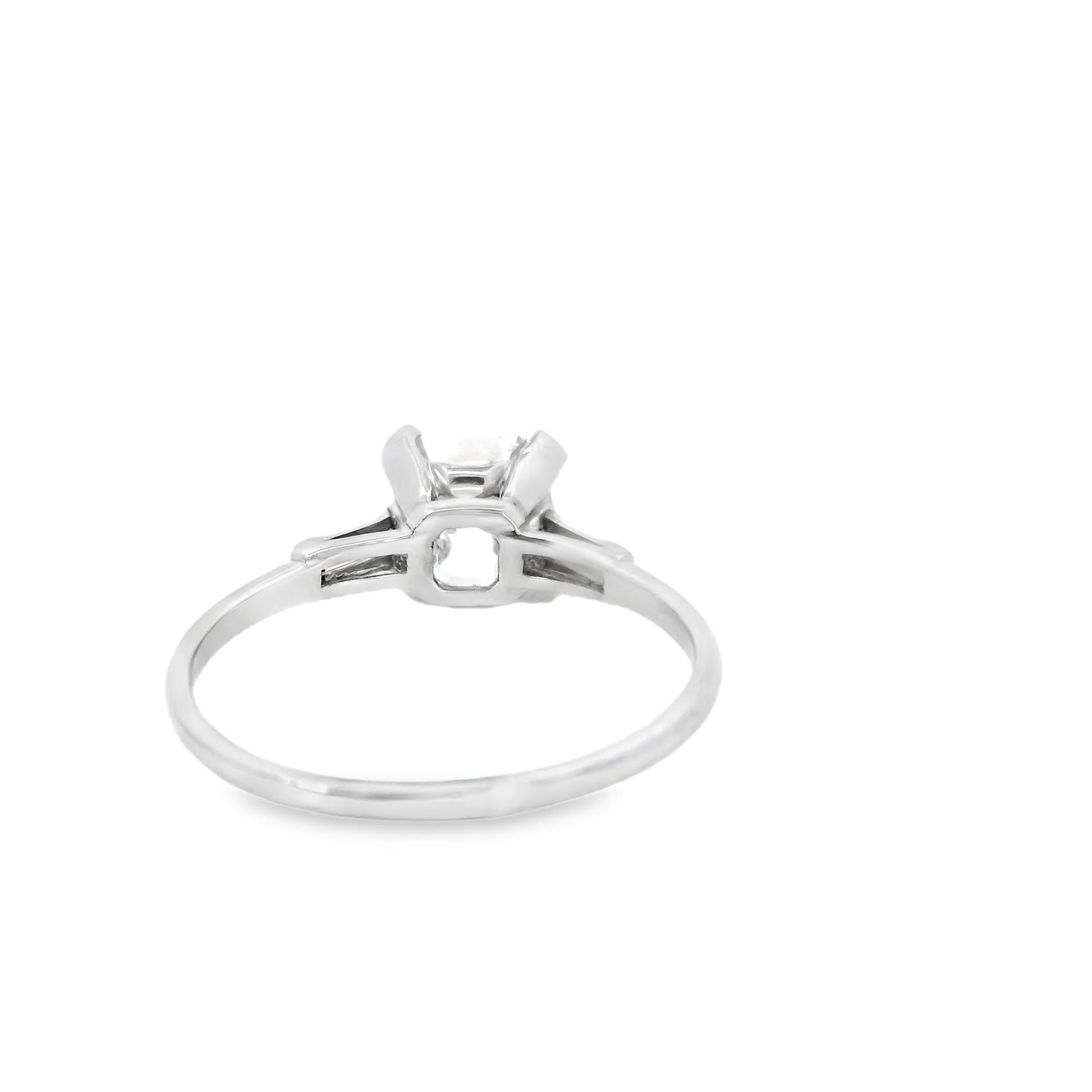 Platinum American Contemporary Engagement Diamond  Ring 2.65 ct Square Emerald c