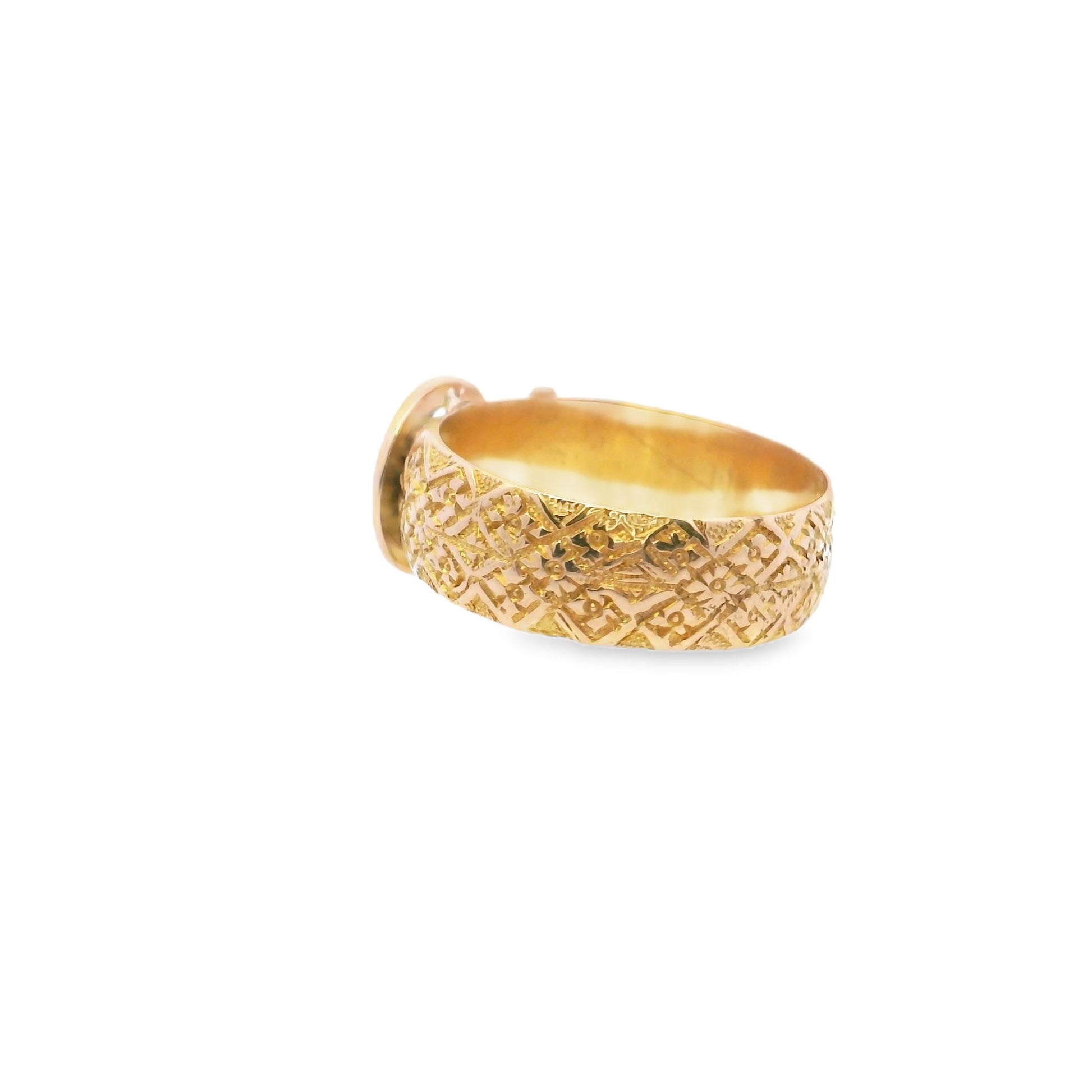 18k Yellow Gold  English 1800s Belt  Gold Ring