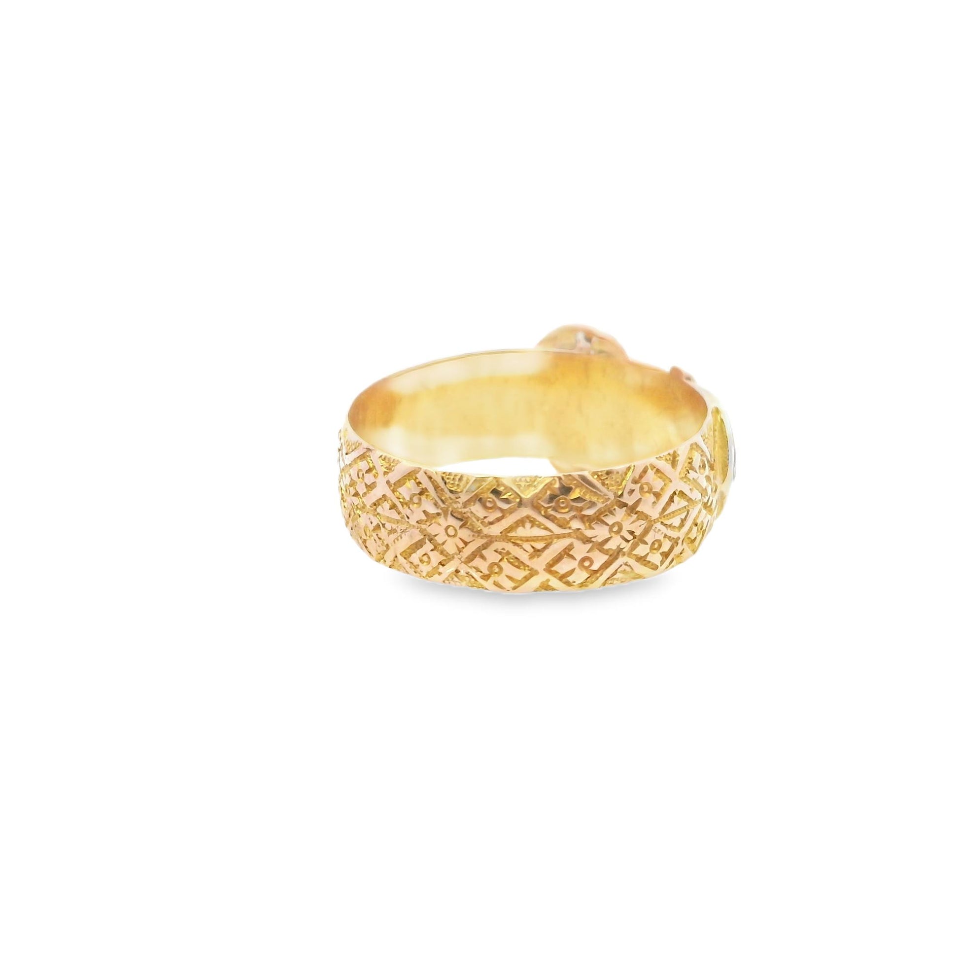 18k Yellow Gold  English 1800s Belt  Gold Ring