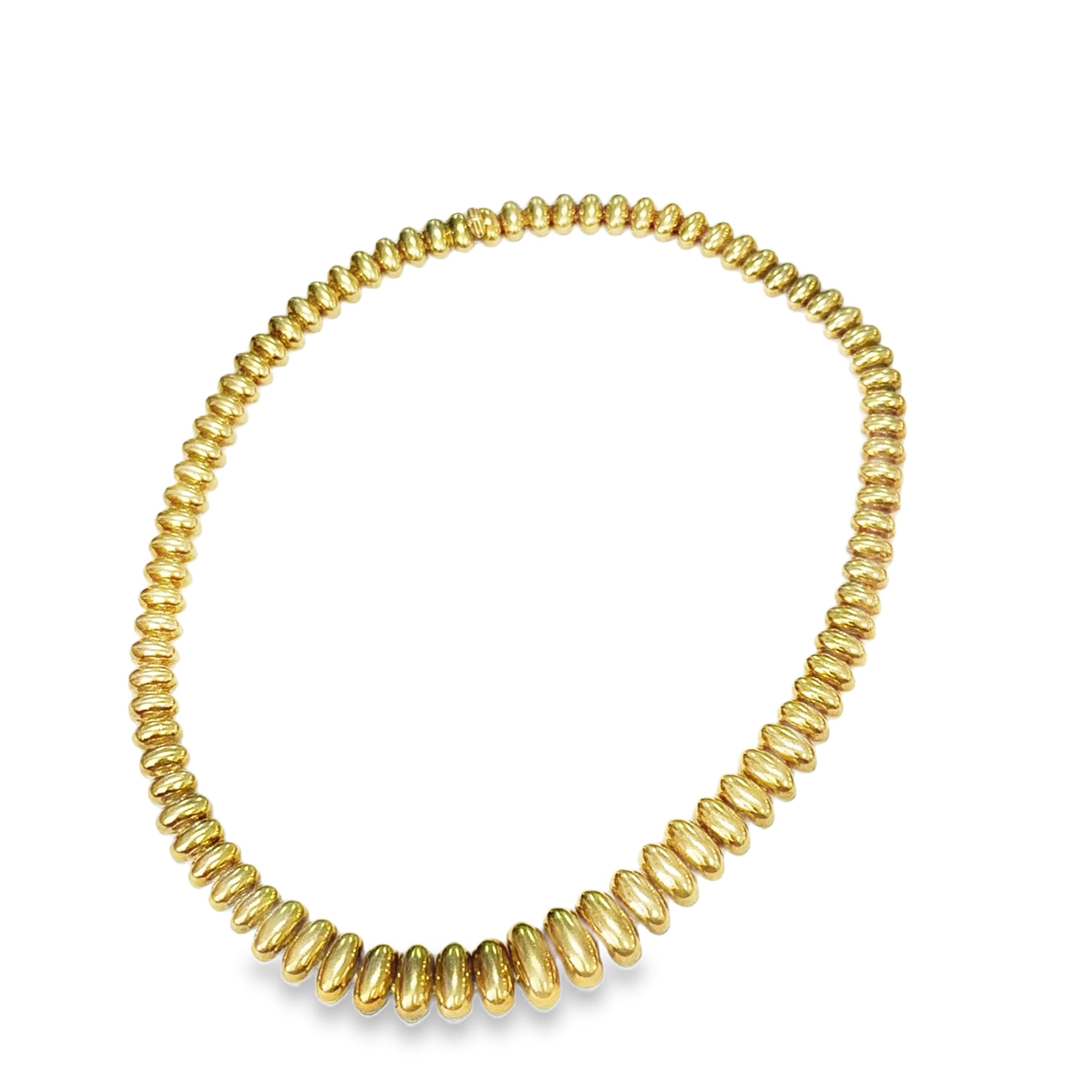 1980’s Pebble Van Cleef 18k Yellow Gold Necklace – 62 Grams, 15.5”