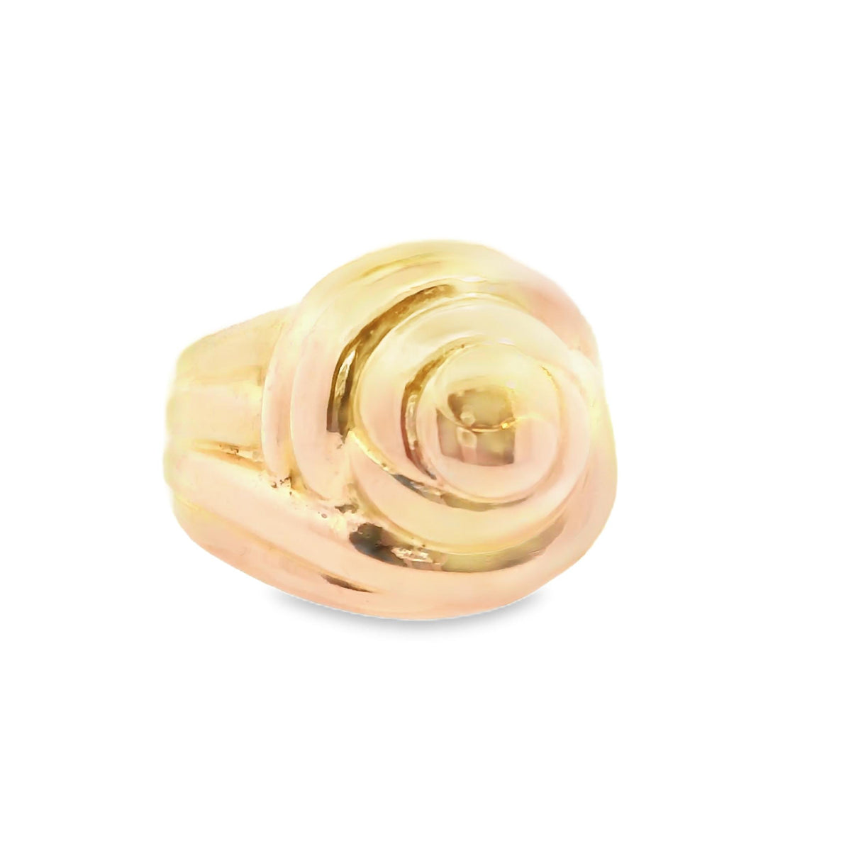 French Retro Tourbillon Ring in 18K Yellow Gold, 1950s