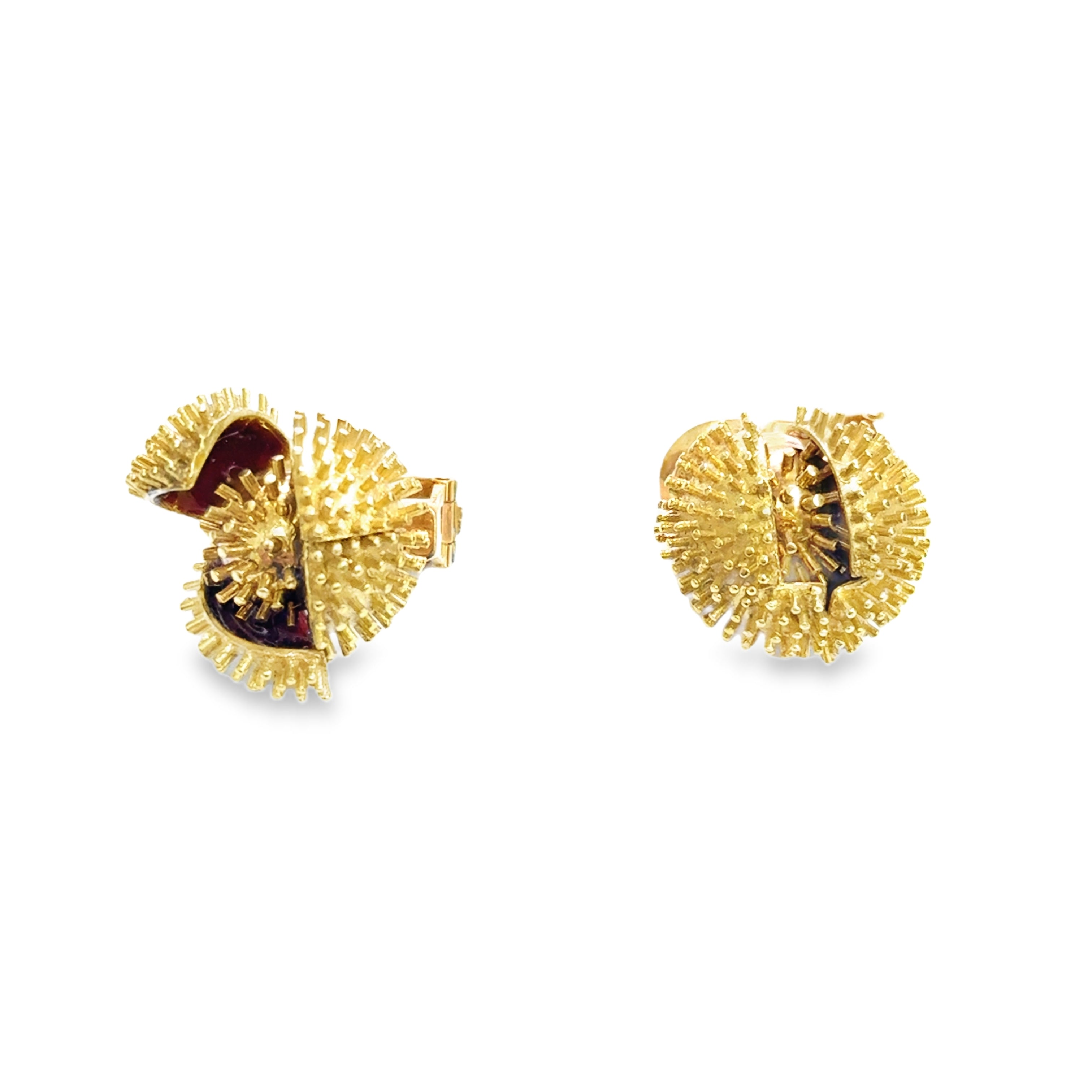 1950s Convertible Gold and Enamel Earrings