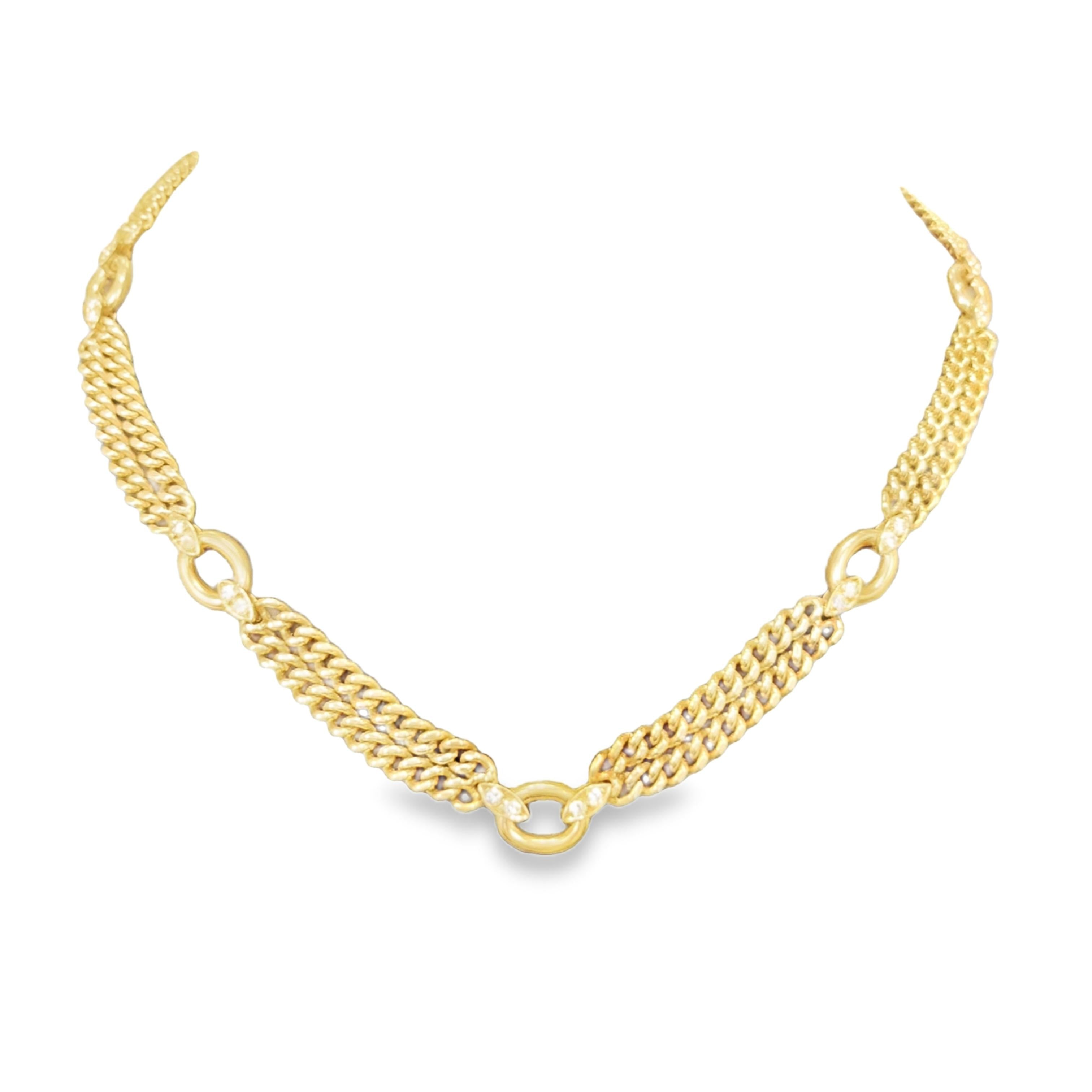 Van Cleef & Arpels 1980 Diamond Link Necklace in 18k Gold