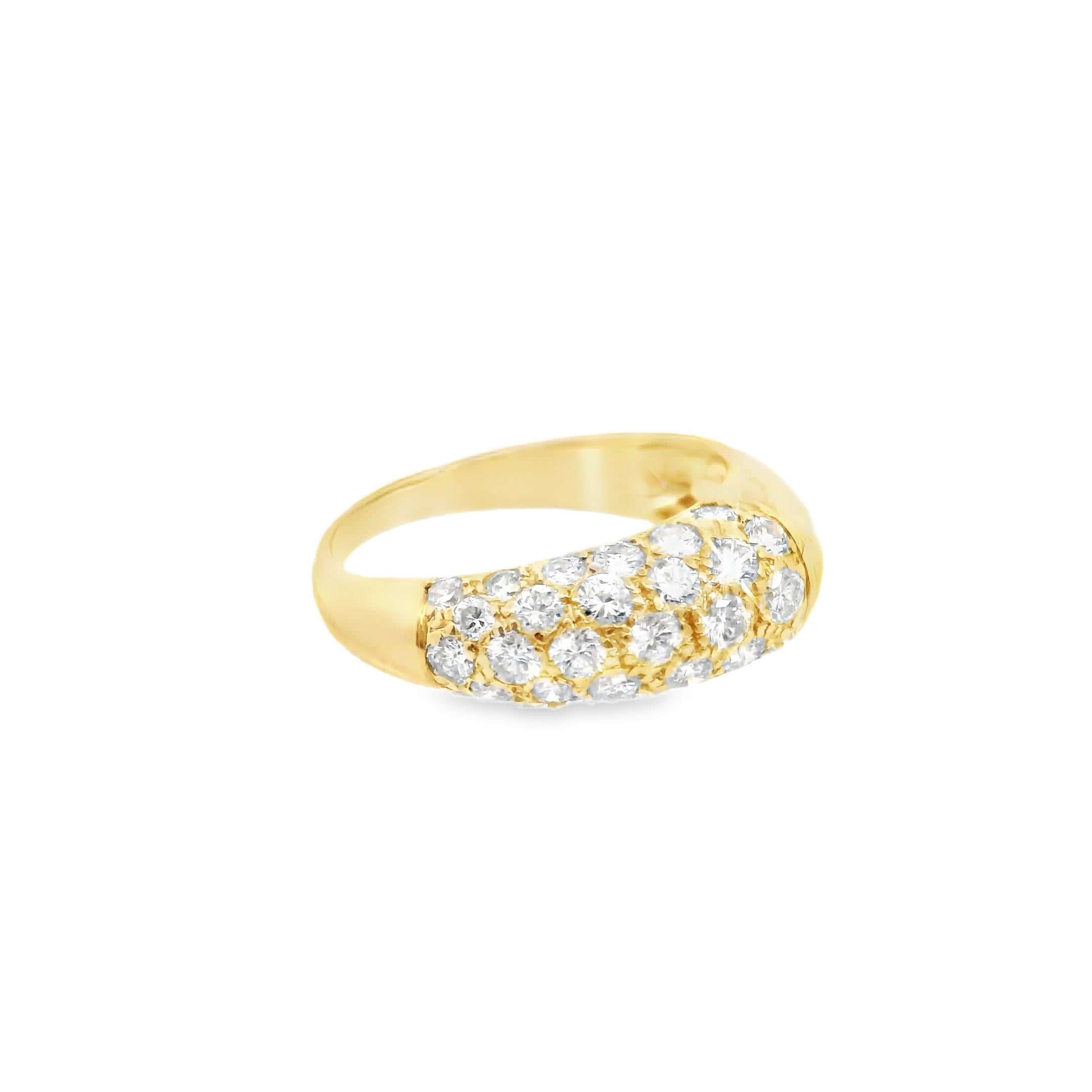 Cartier Diamond Pavé Gold Ring 1980's